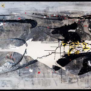 Eiszeit 80x140cm Acrylmischtechnik auf Leinwand