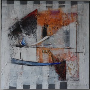 Glücksgefühl 80x80cm Acryl Mixed Media
