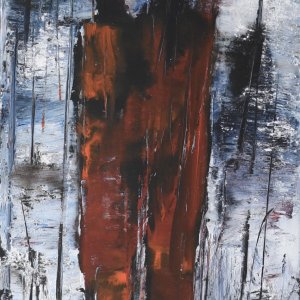Masai no two 50x120cm Acryl Mixed Media