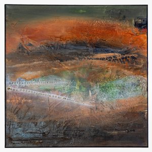 Herbstimpression 2, 80x80cm Acrylmischtechnik auf Leinwand