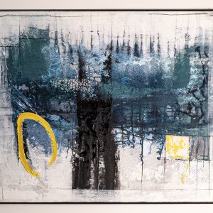 magical blue 100x100cm Acryl Mixed Media