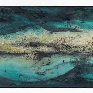 Meeresgrund 50x150cm Acrylmischtechnik auf Leinwand
