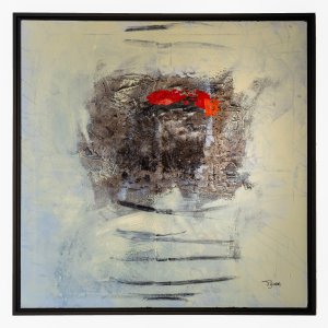 Structure 1 80x80cm Acrylmischtechnik auf Leinwand