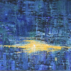 der Sonne folgend 70x80cm Acryl Mixed Media