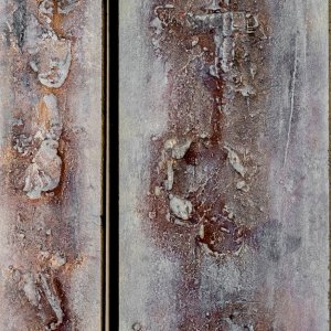Duett 10x100cm 20x100cm Acrylmischtechnik auf Leinwand